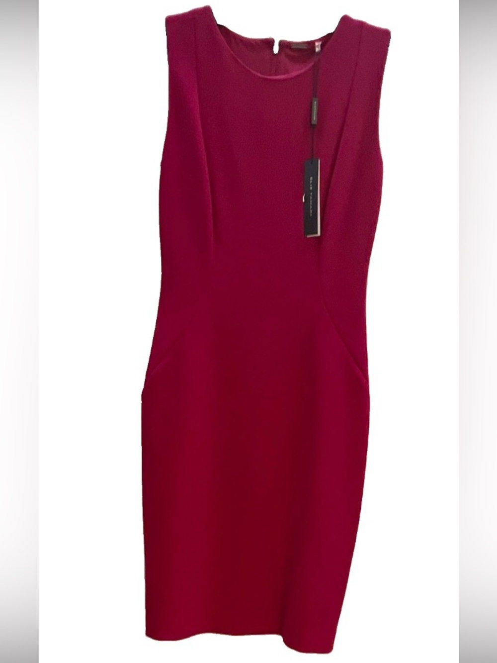 Elie Tahari Fitted Sheath Dress in Berry
